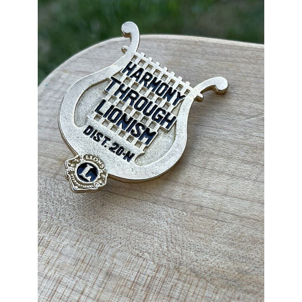 Lions Club Lapel Pin Harmony Through Lionism Dist. 20-N